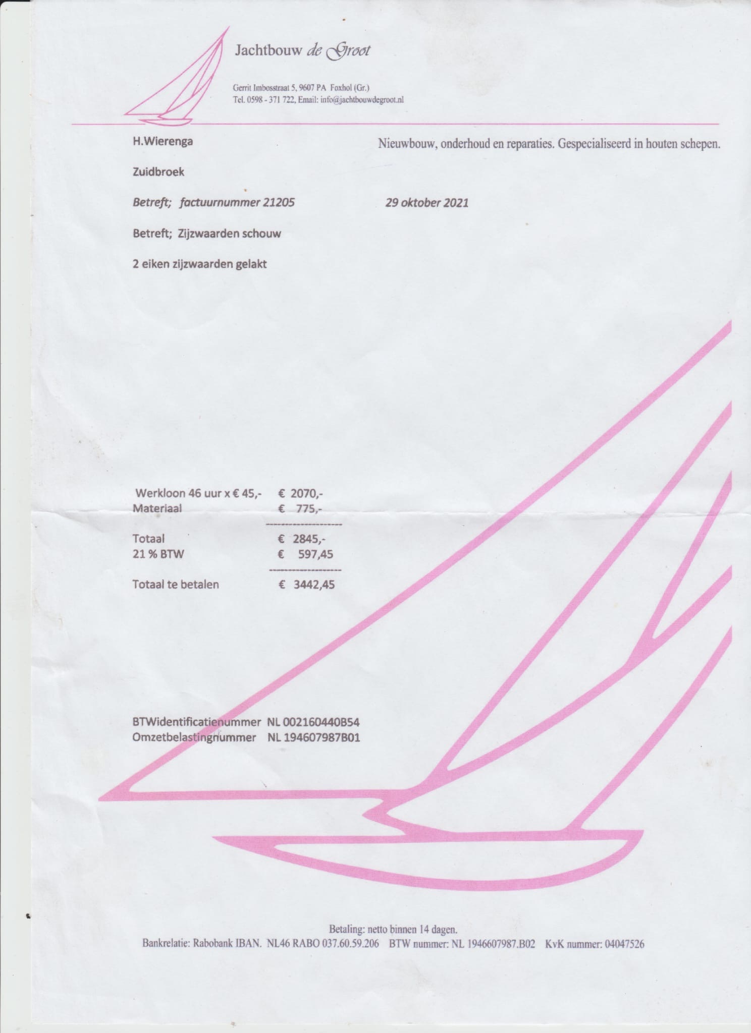 foto: 4 Brandsma Zeeschouw Platbodem