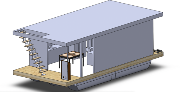 foto: 13 Boat Haus Mediterranean 8X4 MODERN Houseboat