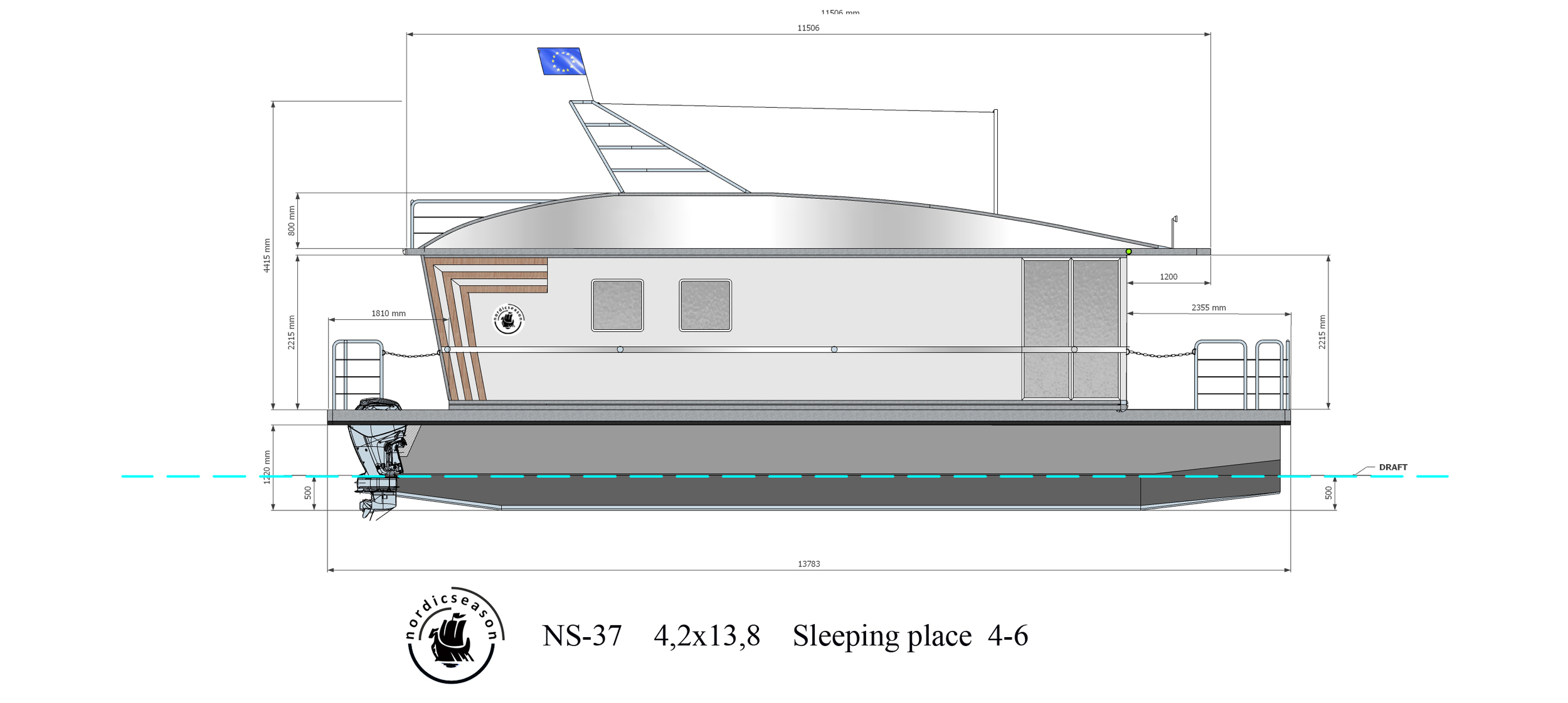foto: 5 Nordic Season 47 Sea37 CE-C Houseboat