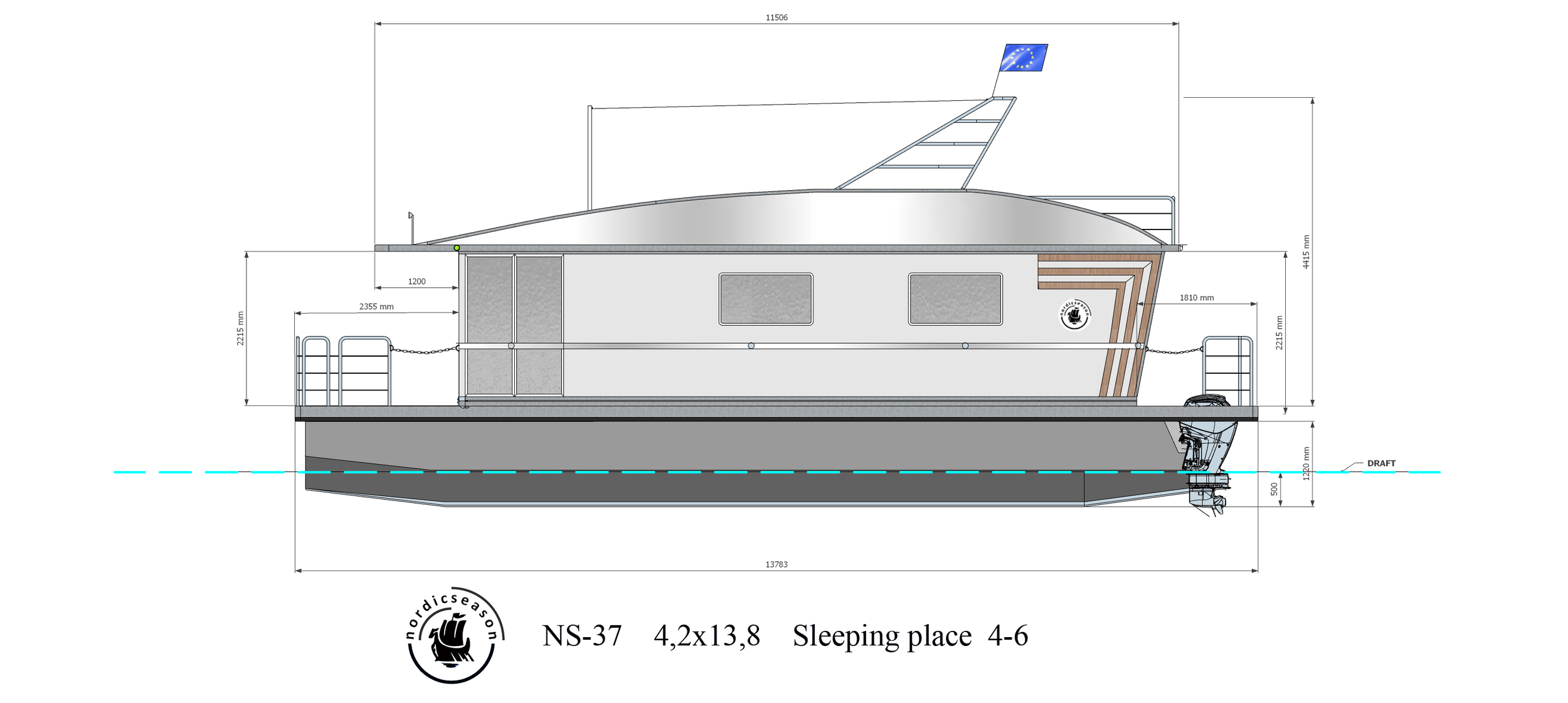 foto: 11 Nordic Season 47 Sea37 CE-C Houseboat