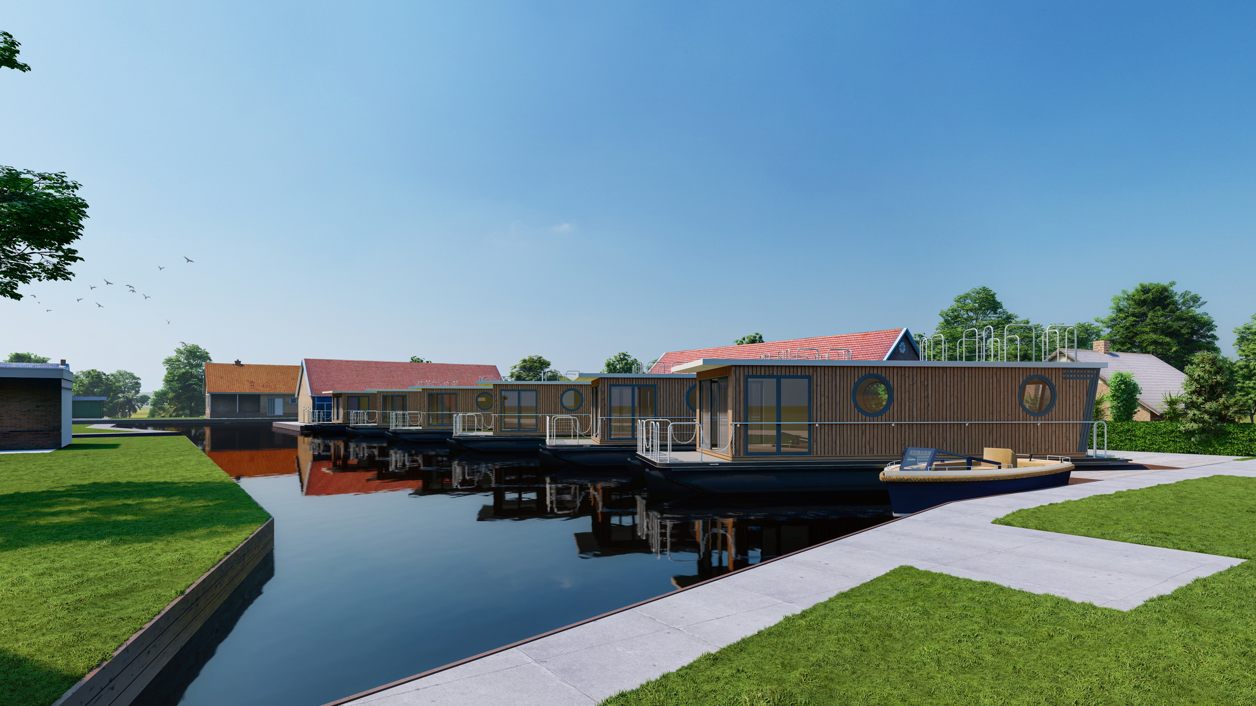 foto: 6 Ligplaats Te Koop Friesland In Terherne Evt. Met Houseboat