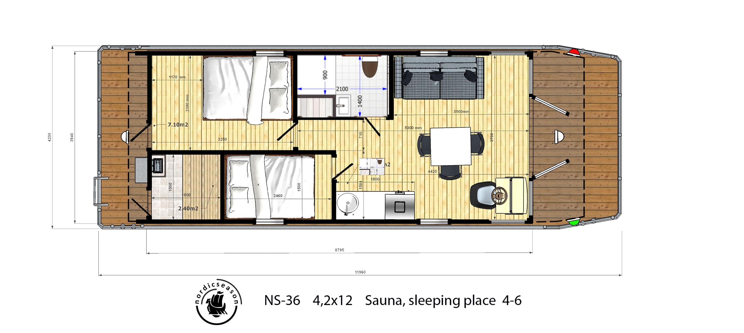 foto: 18 Nordic Season NS 40 Eco 36m2 Houseboat