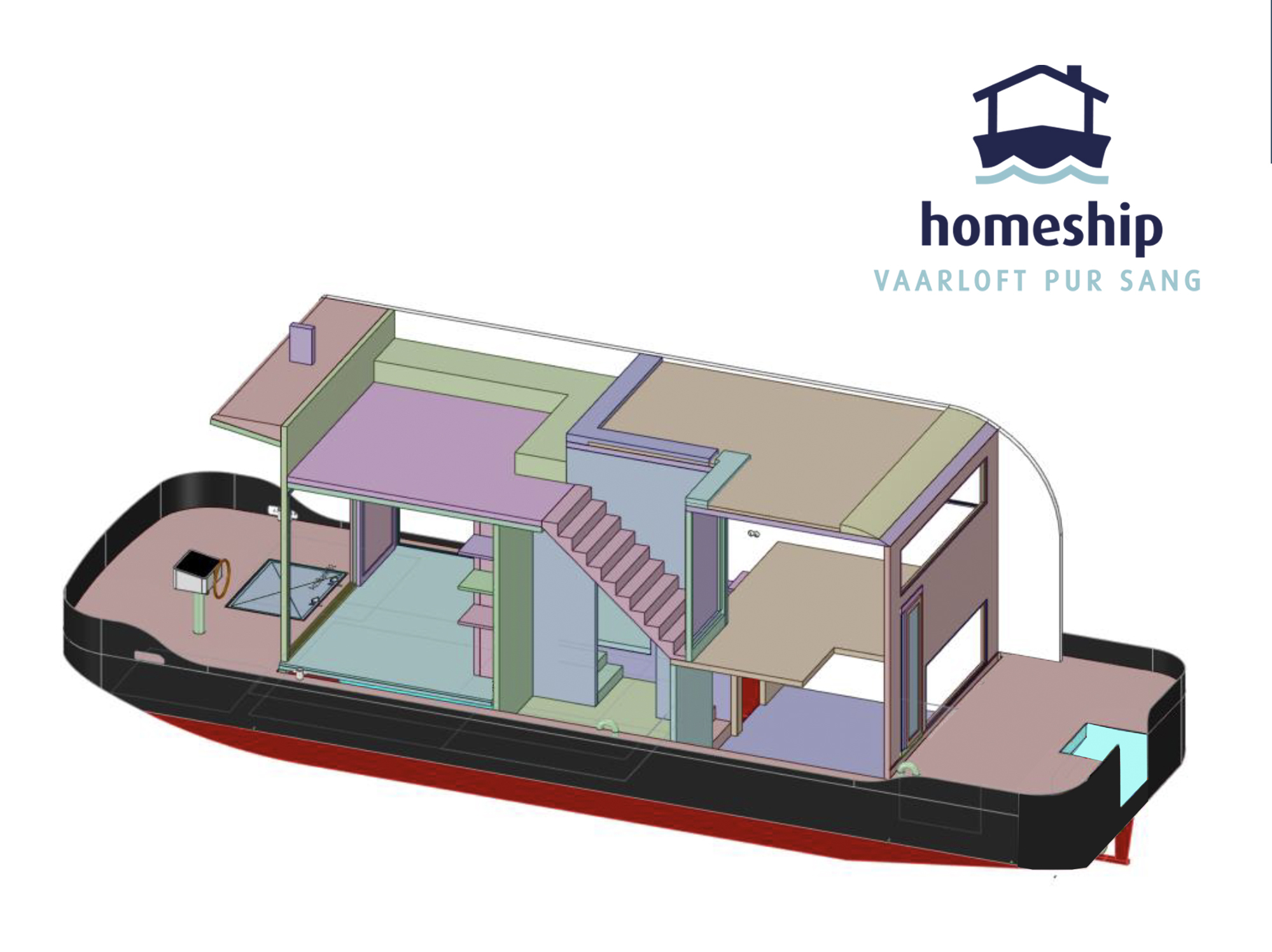 foto: 14 HOMESHIP VaarLoft Volledig Elektrische Houseboat