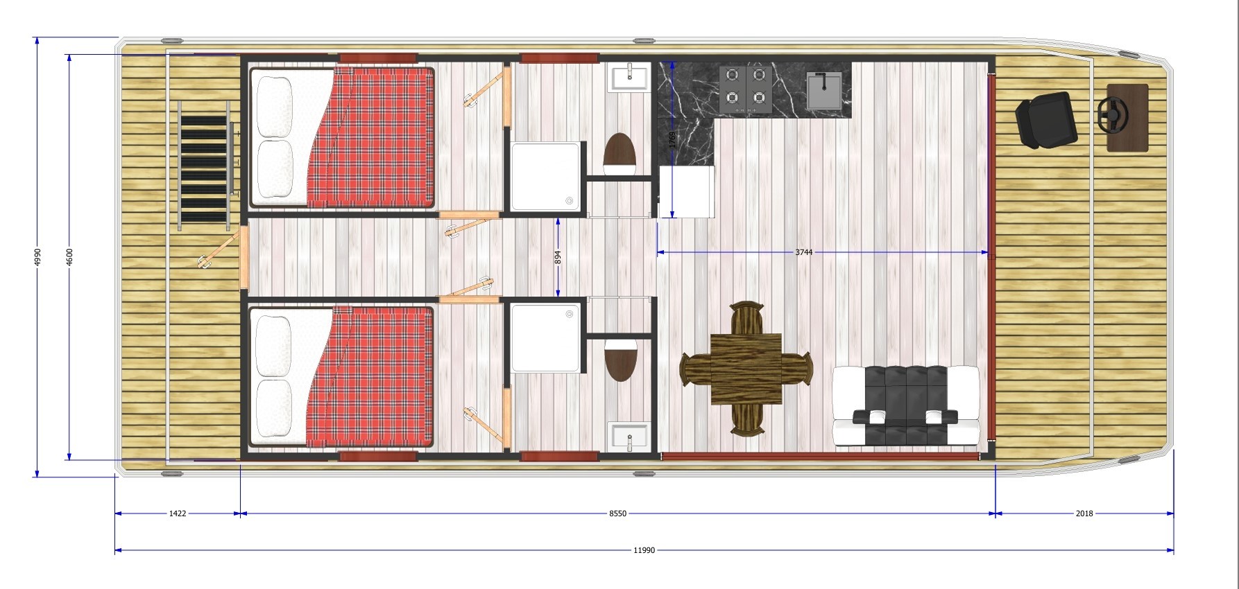 foto: 8 Project Nordic Season NS 40 Special Project 1-2-3 Houseboats