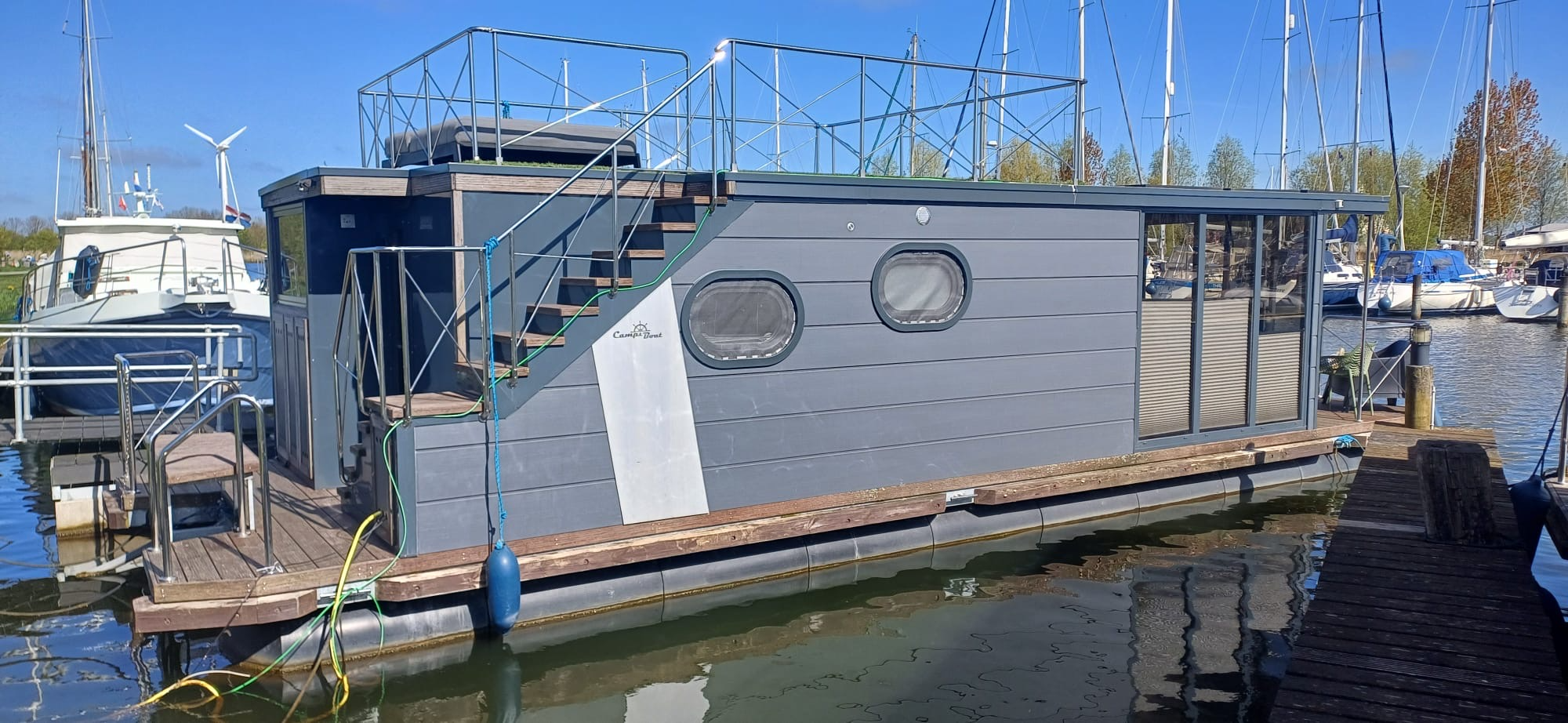 foto: 12 Campi 400 Houseboat Met Mooie Ligplaats