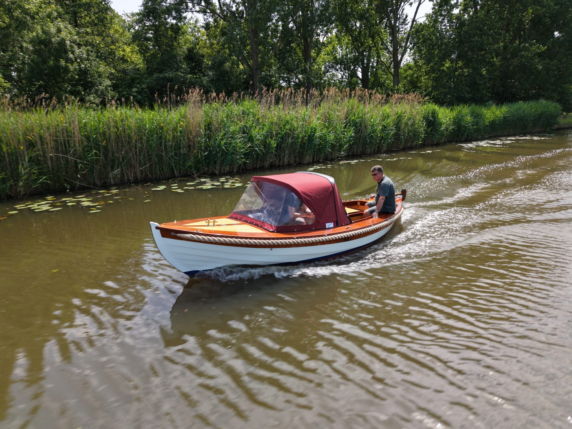 foto: 15 Kapitein Klassieke Mahoniehouten Sloep 6.20