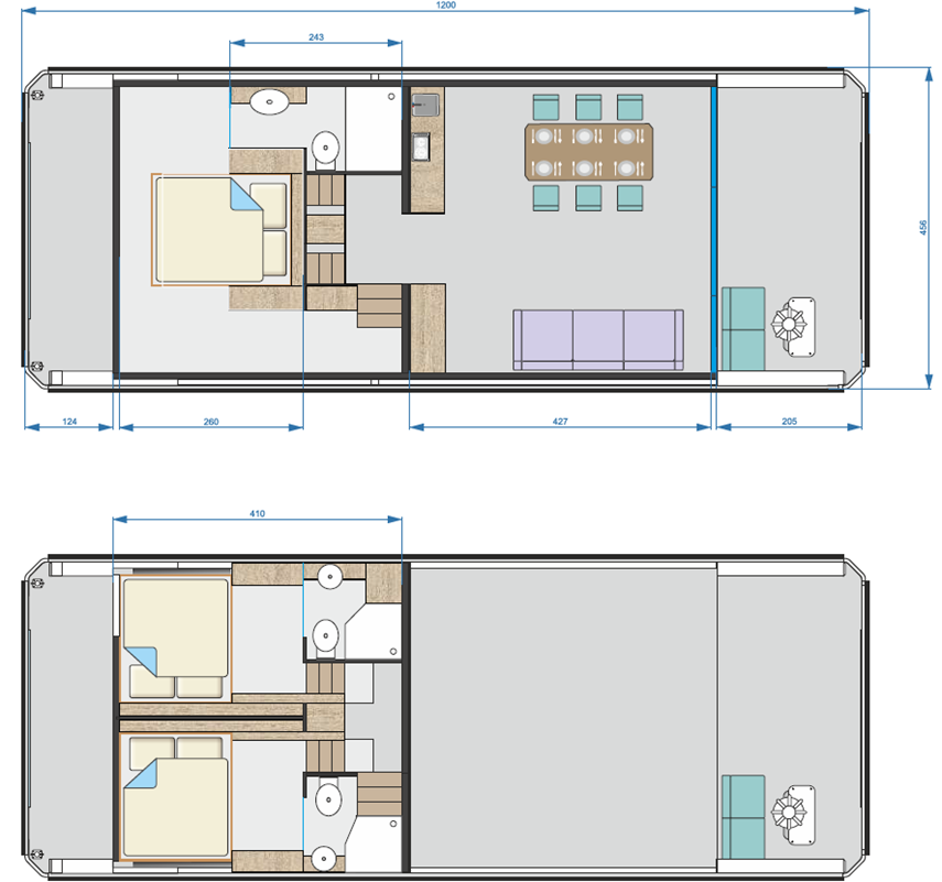 foto: 21 Nomadream Cat-House 1200 Double Decker Houseboat