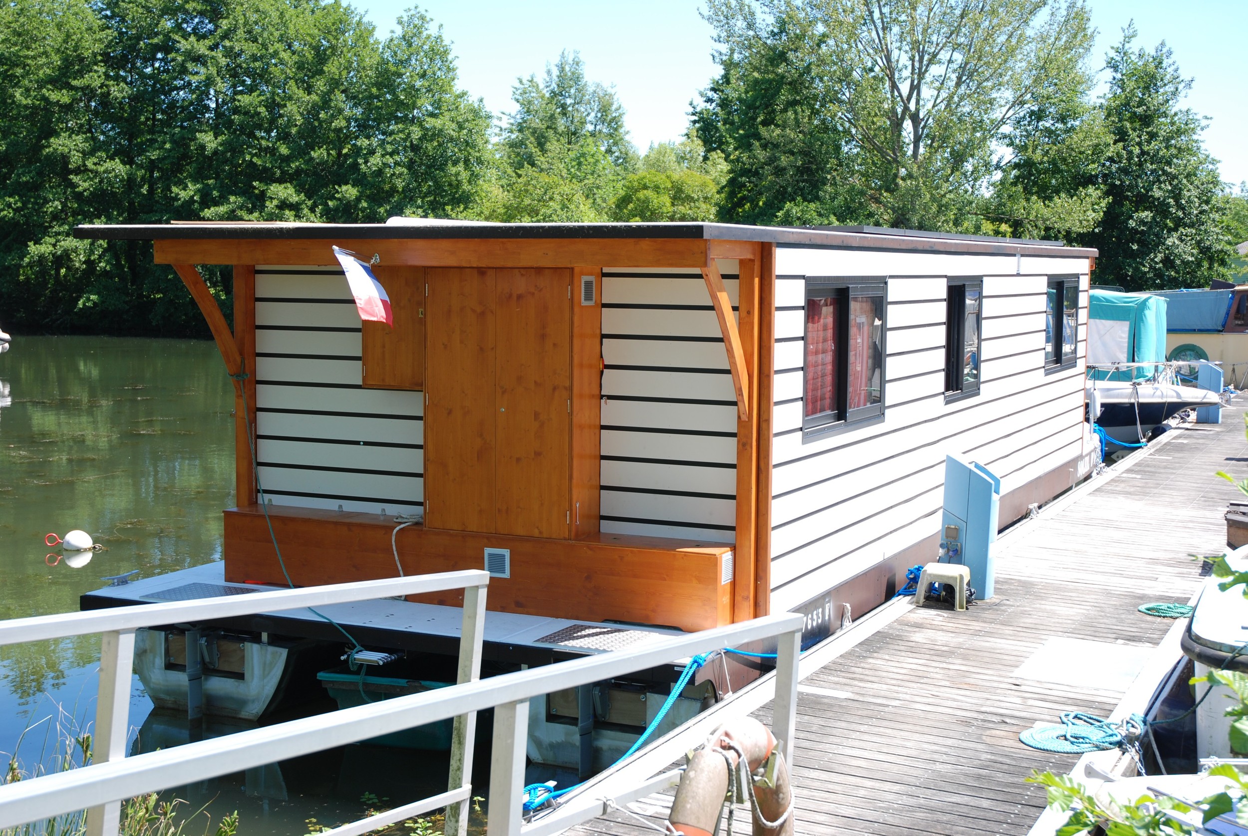 foto: 7 Solar Electrische Houseboat Catamaran Coche Standaard