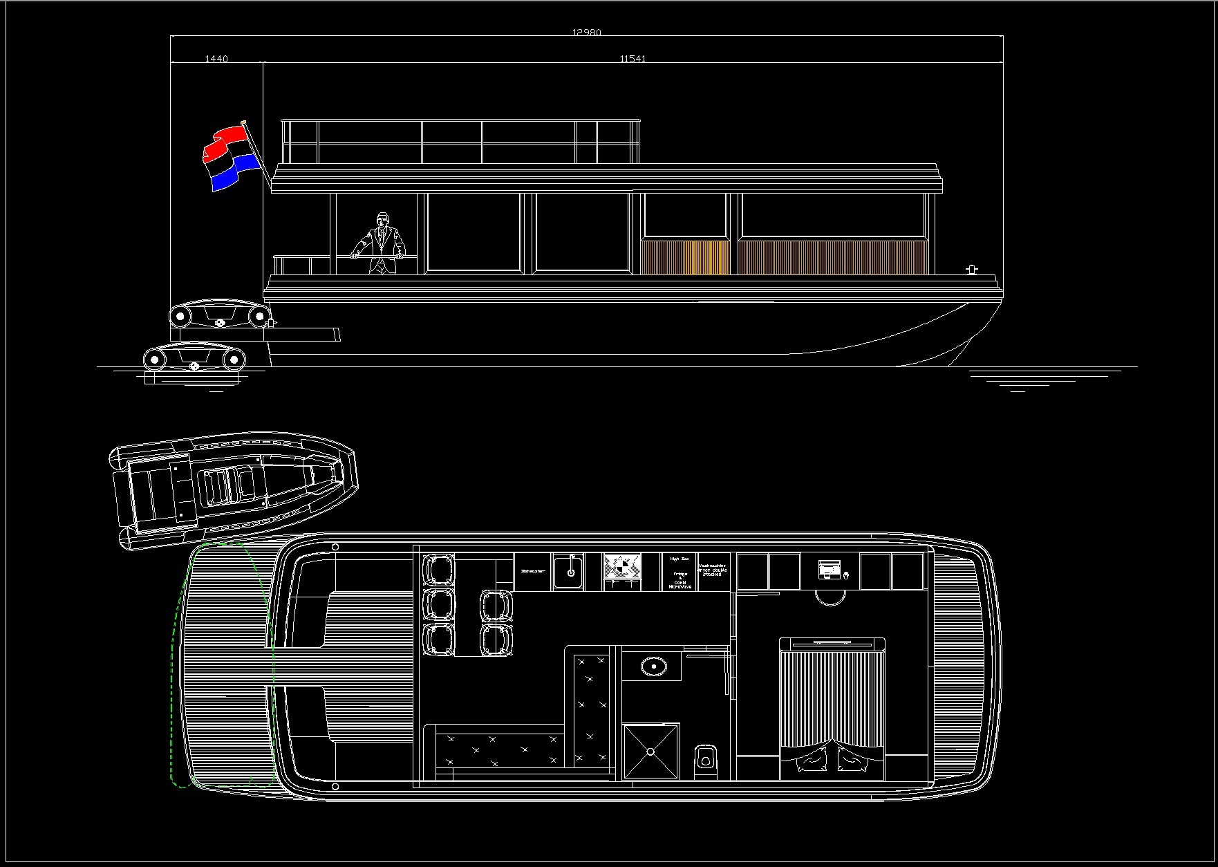 foto: 14 DiviNavi M-420 Houseboat Single Level