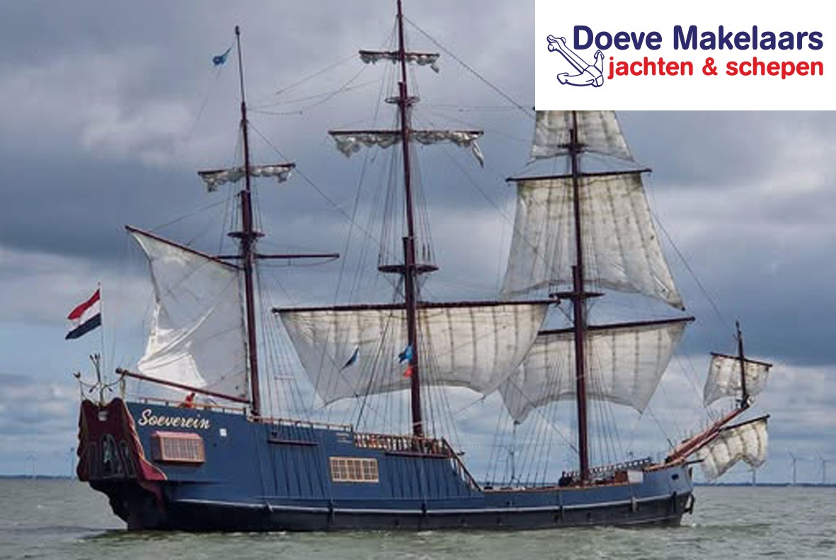 hoofdfoto: 1 3 mast Charterschip / Evenementenboot 44 nachtgasten, 150 daggasten