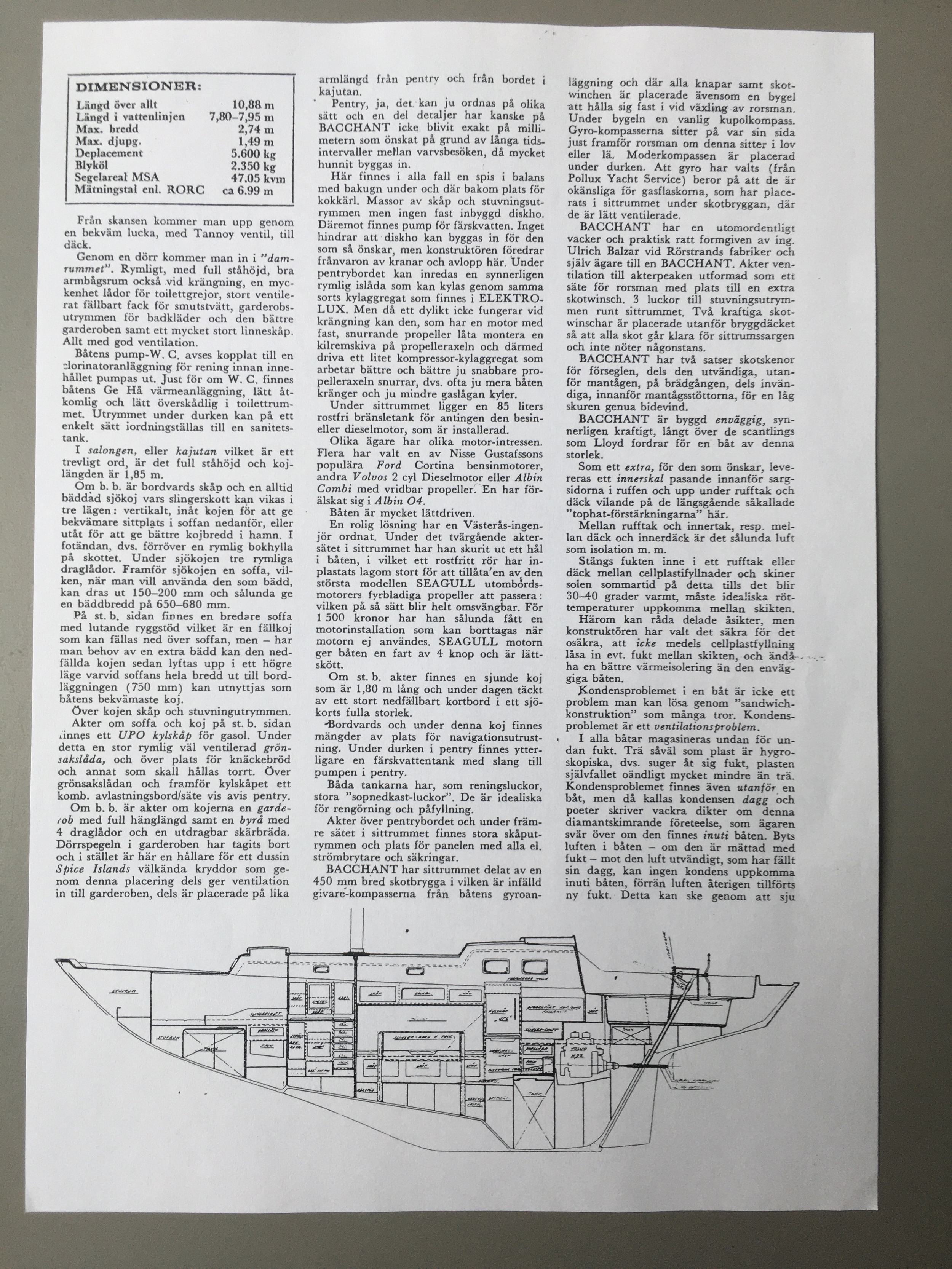foto: 33 Classic Sailing Yacht/Bacchant IV (Zweden) S-spant