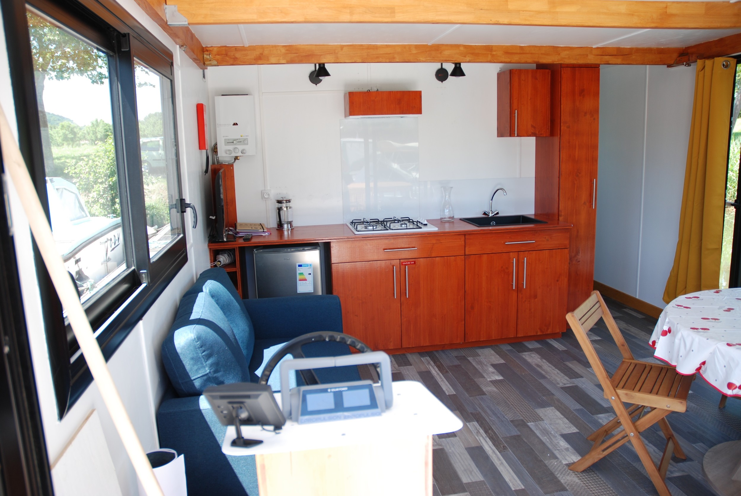 foto: 15 Solar Electrische Houseboat Catamaran Coche Standaard