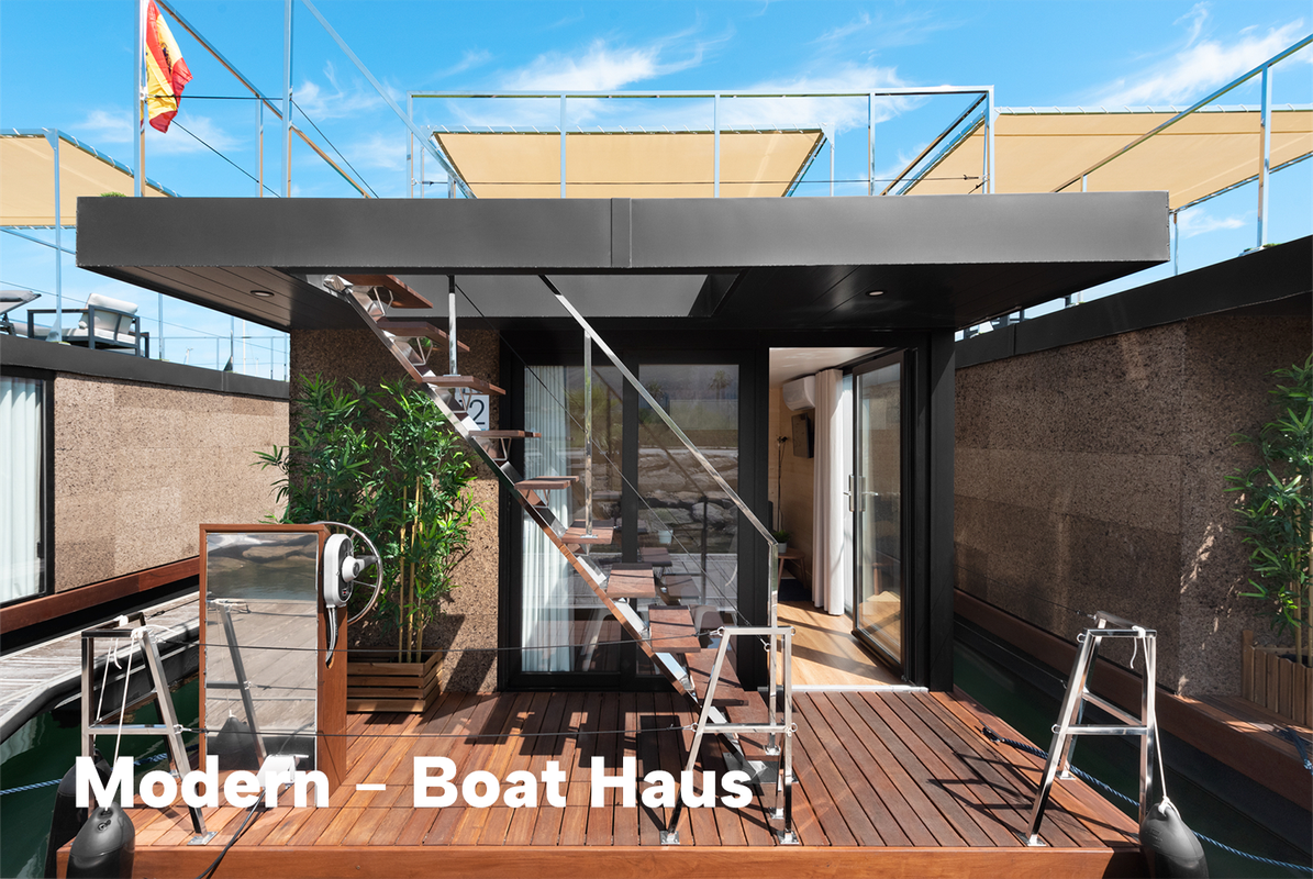 Boat Haus Mediterranean 8X4 MODERN Houseboat hoofdfoto: 1