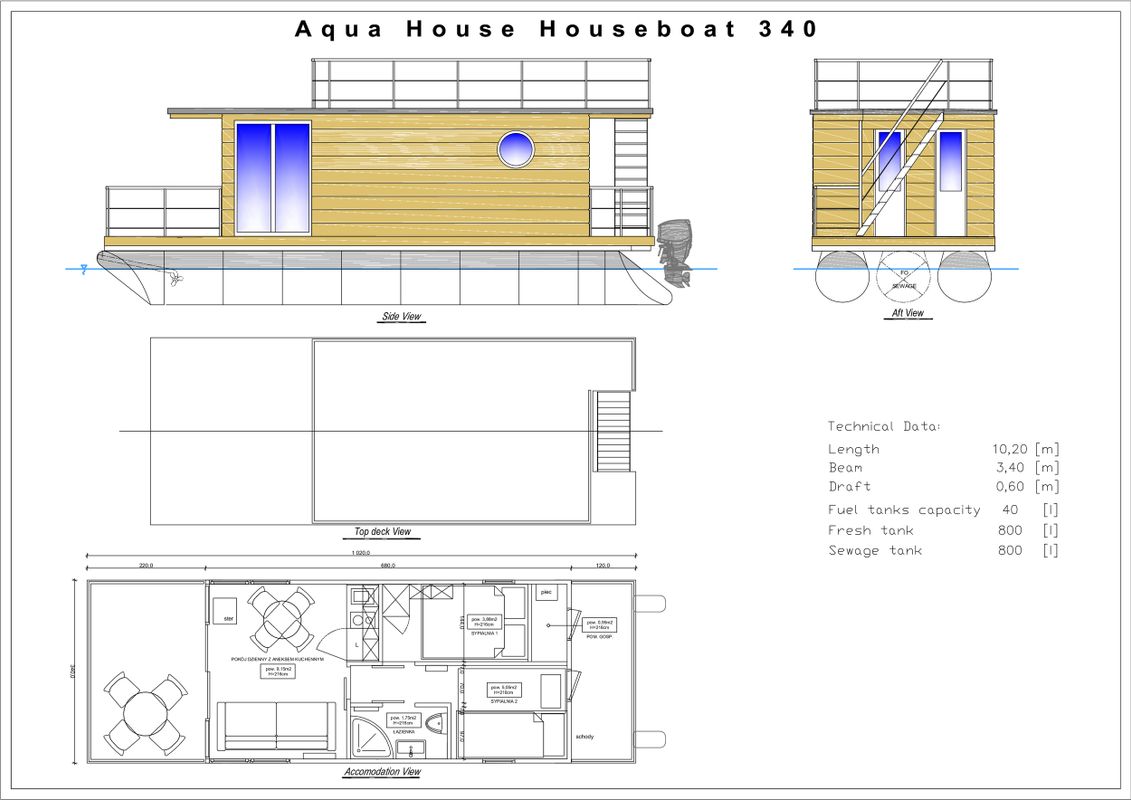 Aqua House Harmonia 340 Houseboat foto: 18